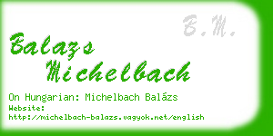 balazs michelbach business card